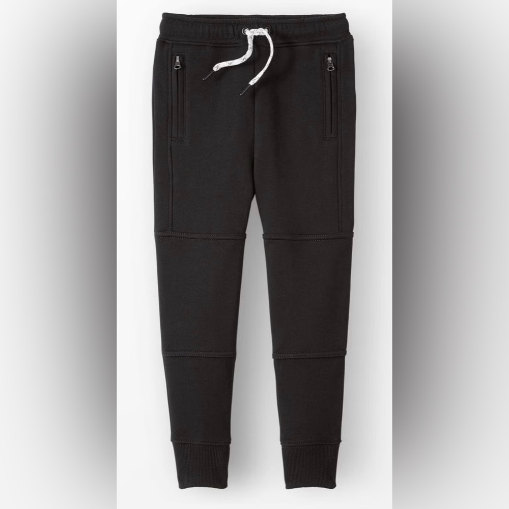 Hanna Anderson Kids Black Slim Fit French Terry
Double Knee Sweatpants Size 12